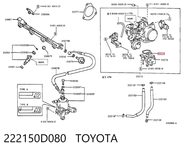 Прокладка дросельної заслінки Toyota Avensis I