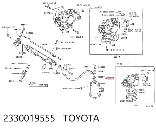 Паливний фільтр 2330019555 Toyota