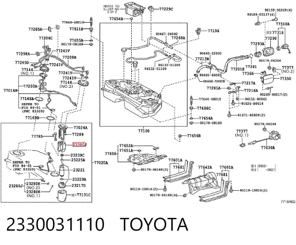 Паливний фільтр 2330031110 Toyota