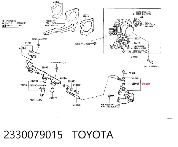 Паливний фільтр 2330079015 Toyota