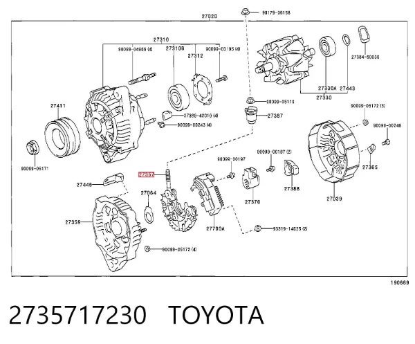 Діодний міст Toyota Highlander I