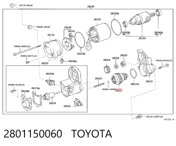 Бендикс стартера Lexus LX 470
