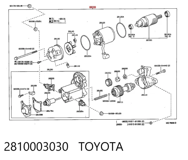Стартер 2810003030 Toyota