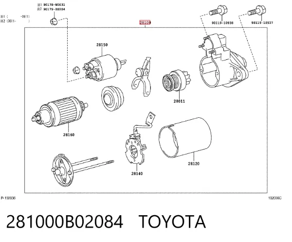 Стартер 281000B02084 Toyota