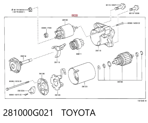 Стартер 281000G021 Toyota