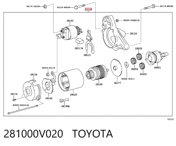 Стартер 281000V020 Toyota