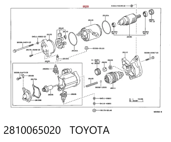 Стартер 2810065020 Toyota