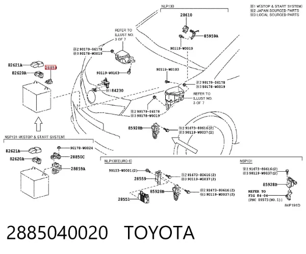  2885040020 Toyota