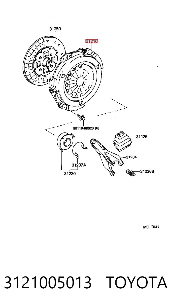 Корзина зчеплення 3121005013 Toyota