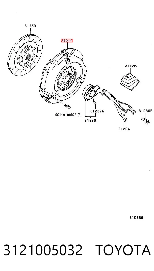 Корзина зчеплення 3121005032 Toyota