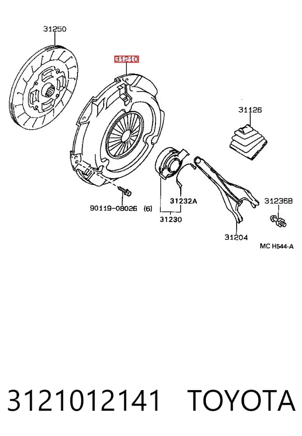 Корзина зчеплення 3121012141 Toyota