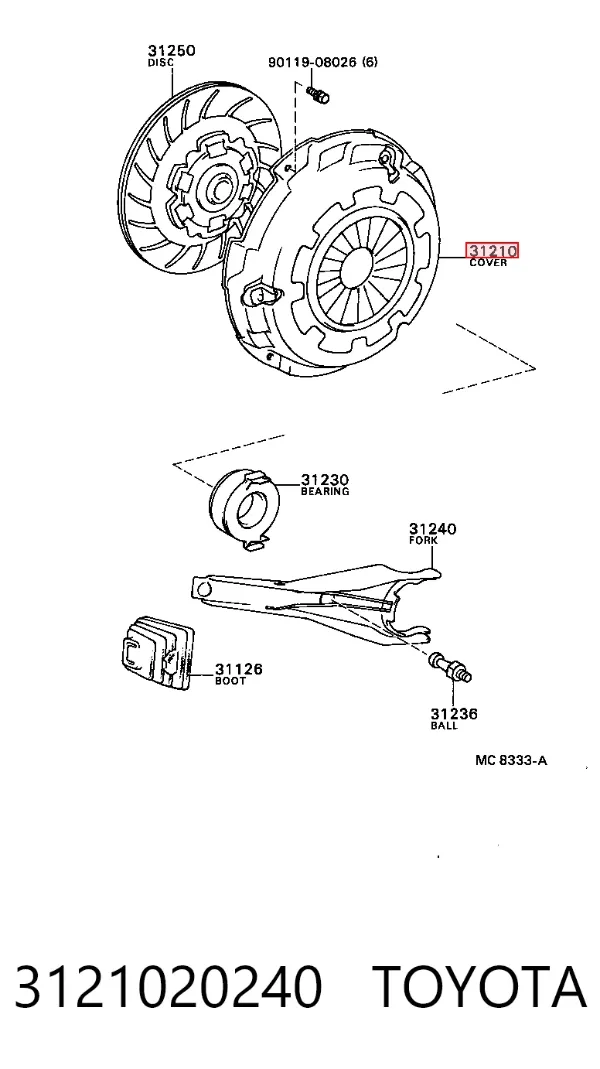 Корзина зчеплення 3121020240 Toyota