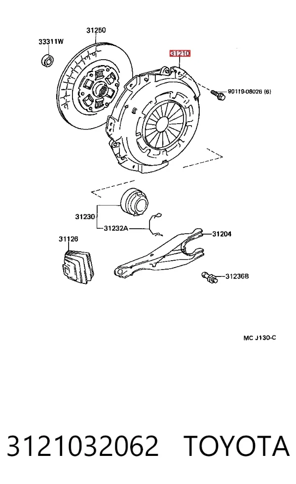 Корзина зчеплення 3121032062 Toyota