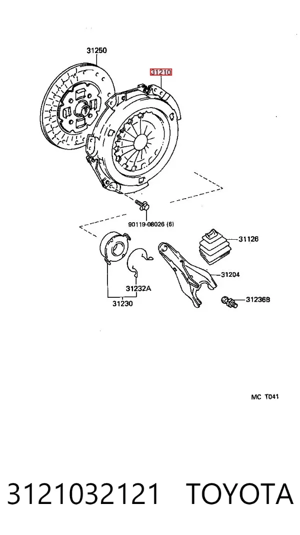 Корзина зчеплення 3121032121 Toyota
