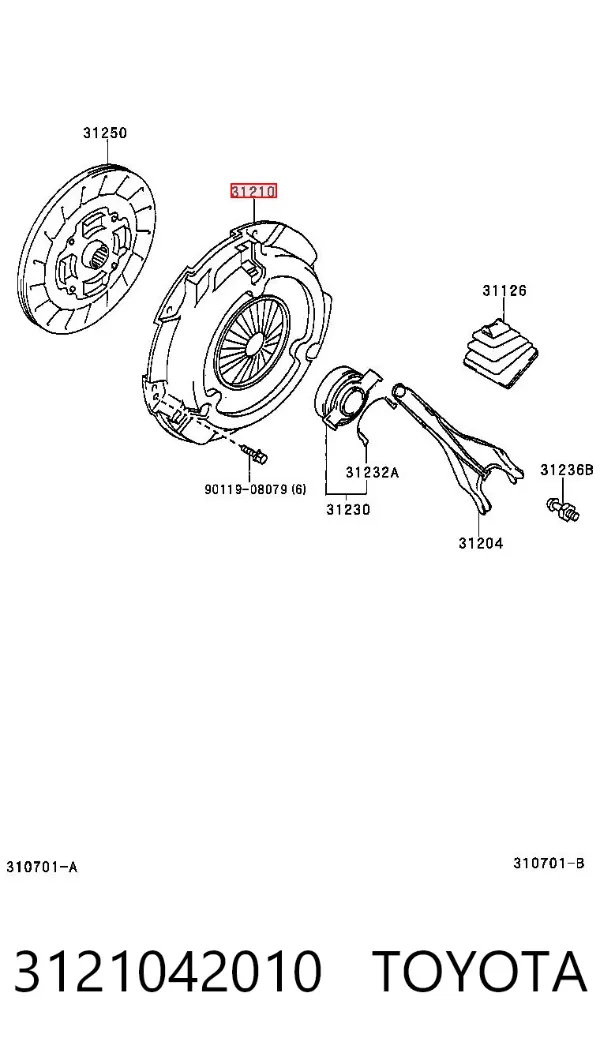Корзина зчеплення 3121042010 Toyota
