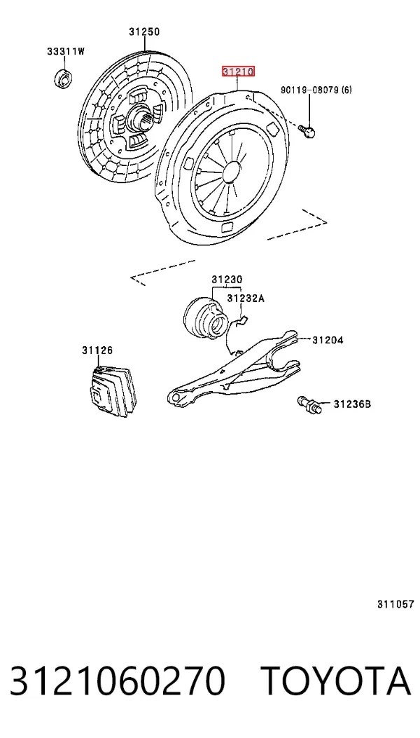 Корзина зчеплення 3121060270 Toyota