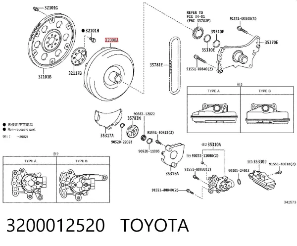 Гідротрансформатор АКПП 3200012520 Toyota