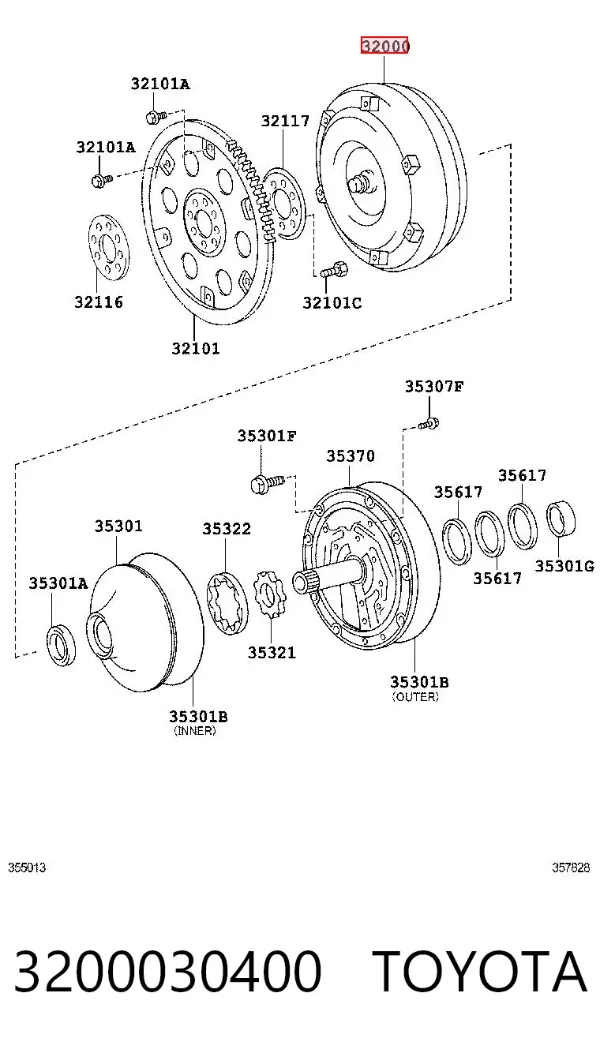 Гідротрансформатор АКПП 3200030400 Toyota