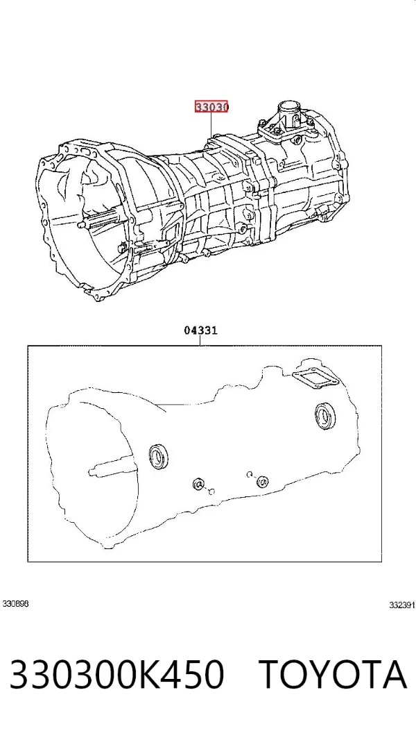 Коробка передач 330300K450 Toyota