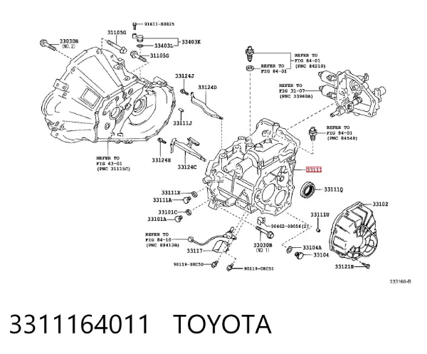 Корпус коробки передач АКПП/КПП 3311164011 Toyota