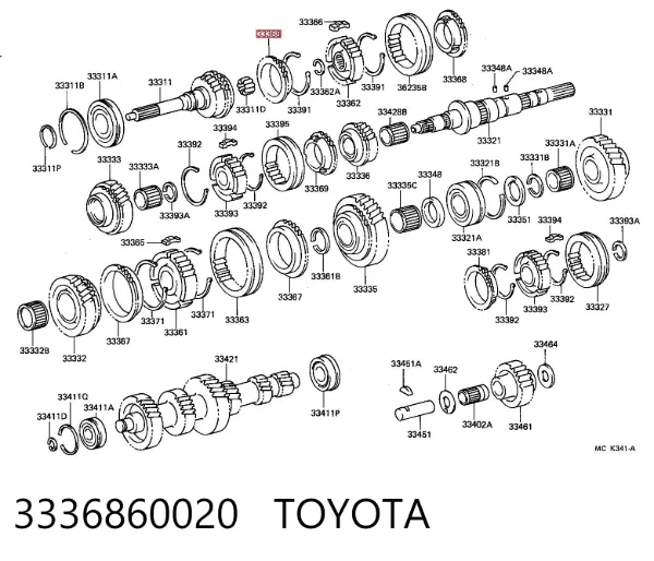 Кільце синхронізатора 3336860020 Toyota
