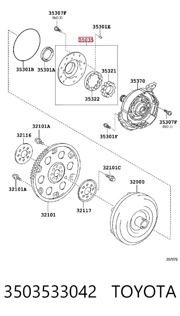 Насос масляний АКПП 3503533042 Toyota