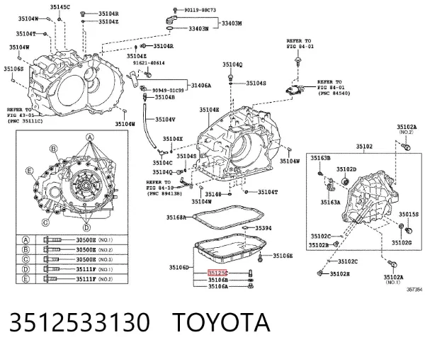 Кільце ущільнювача фільтра АКПП 3512533130 Toyota