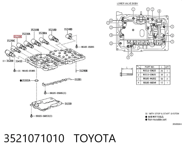  3521071010 Toyota