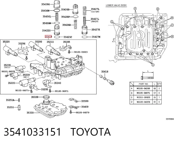 Блок клапанів АКПП 3541033151 Toyota