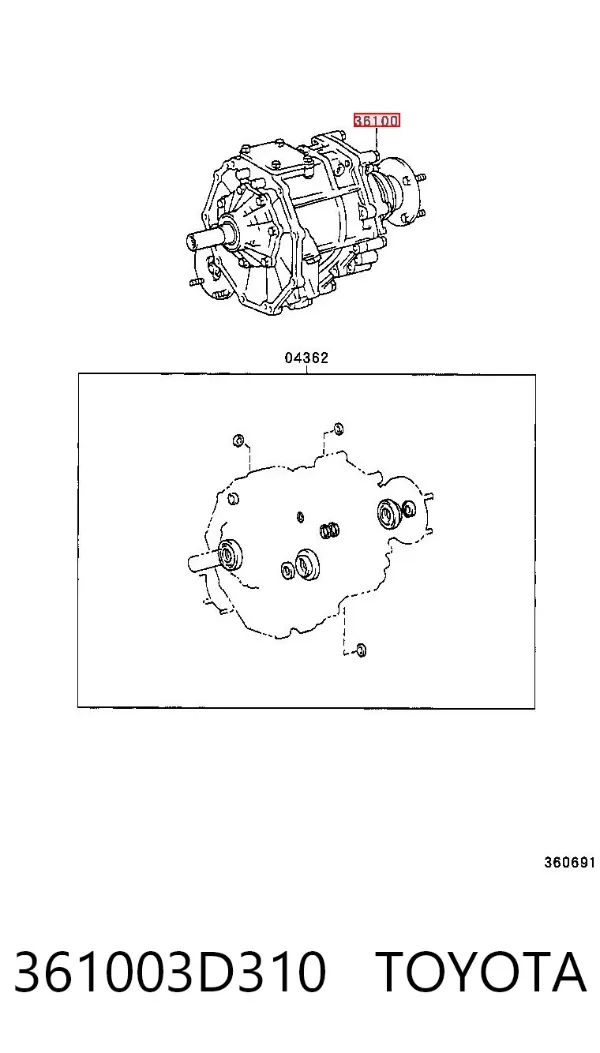 Роздатка 361003D310 Toyota