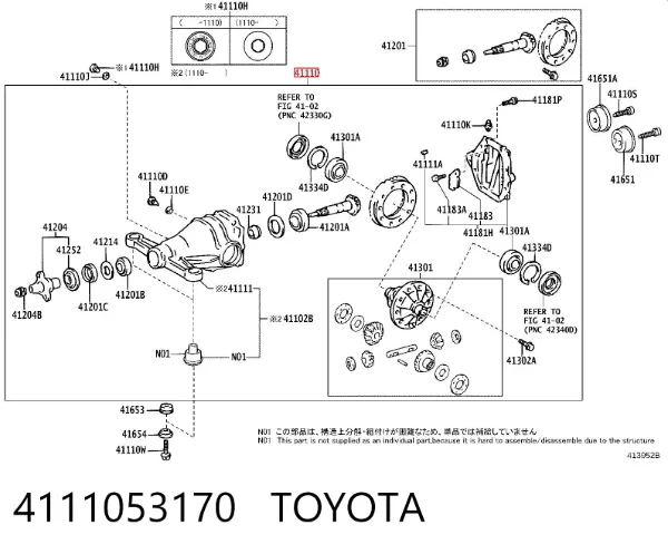 Задній редуктор 4111053170 Toyota