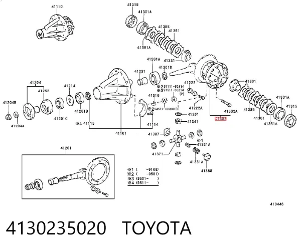 Диференціал задній 4130235020 Toyota