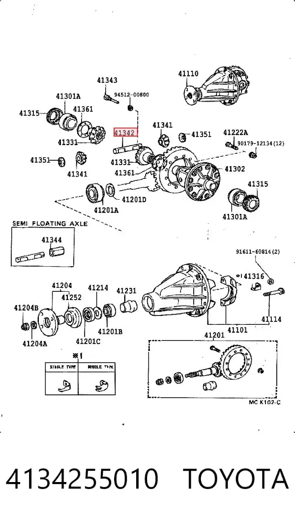  4134255010 Toyota
