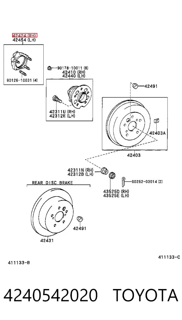  4240542020 Toyota