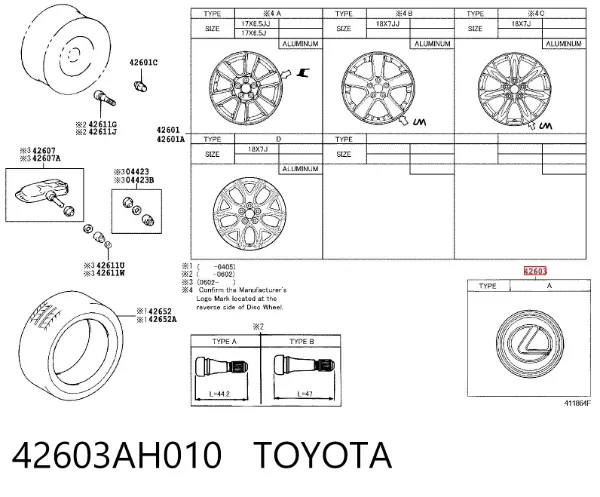 Ковпаки 42603AH010 Toyota