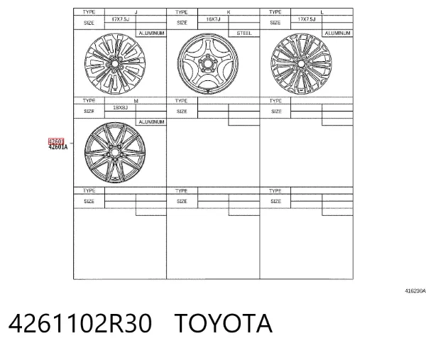  4261102R30 Toyota