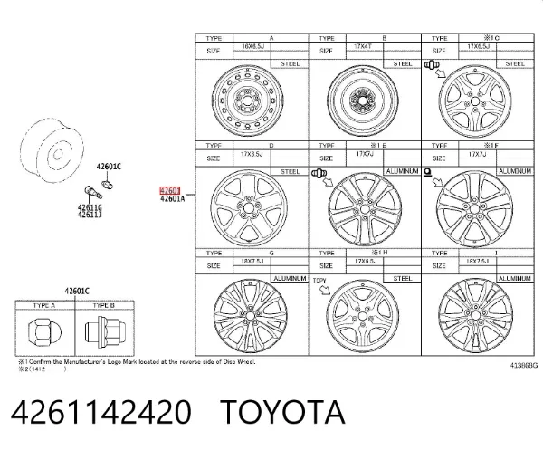  4261142420 Toyota