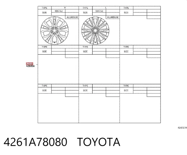  4261A78080 Toyota