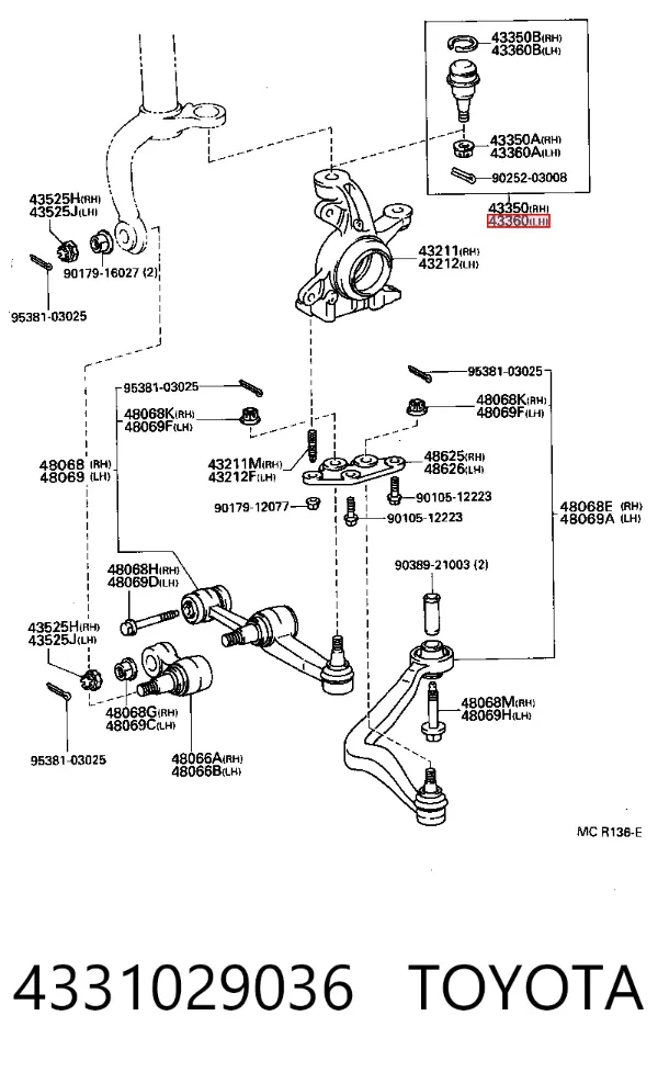  4331029036 Toyota