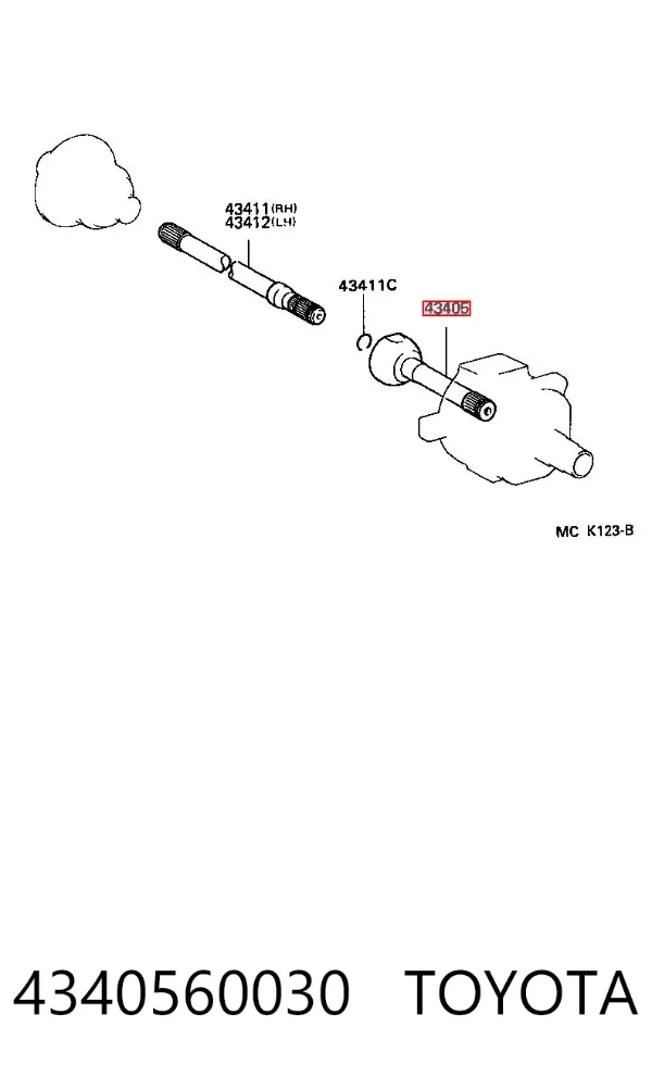 ШРУС зовнішній передній 4340560030 Toyota