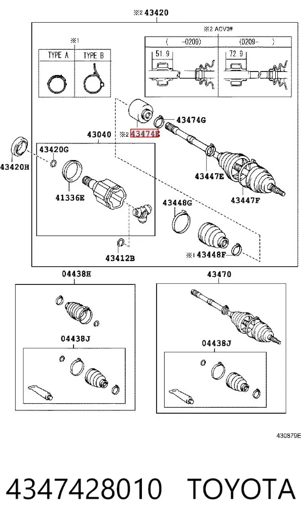  4347428010 Toyota
