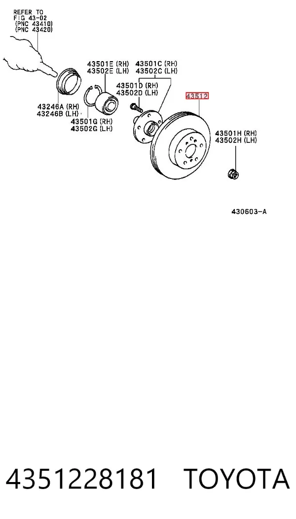 Гальмівні диски передні 4351228181 Toyota