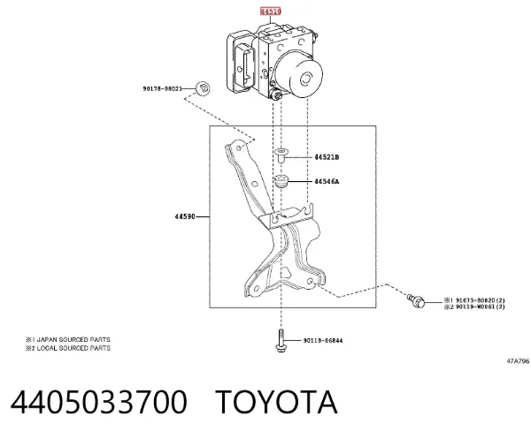 Блок АБС 4405033700 Toyota