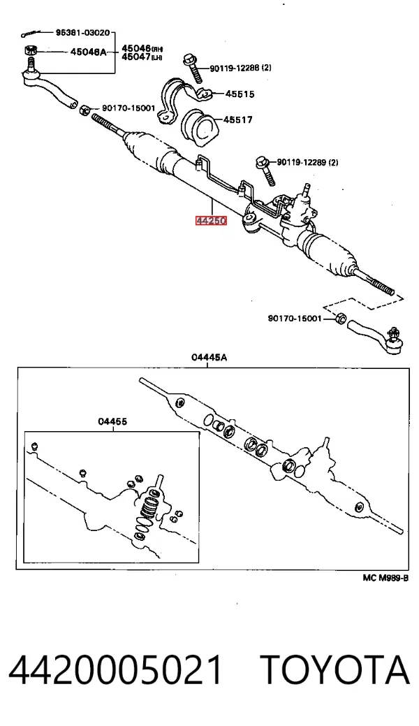 Рульова рейка 4420005021 Toyota