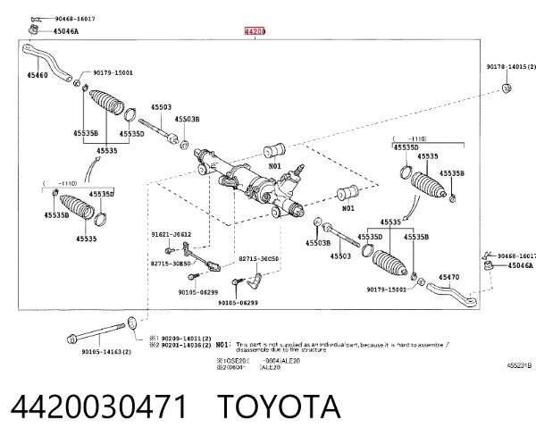 Рульова рейка 4420030471 Toyota