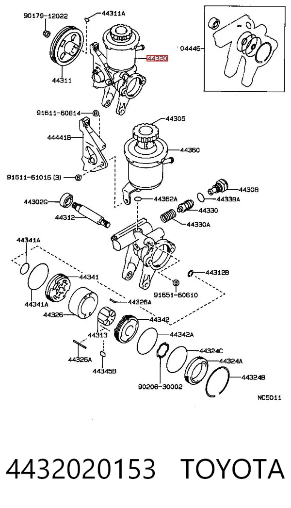 Насос ГУР 4432020153 Toyota