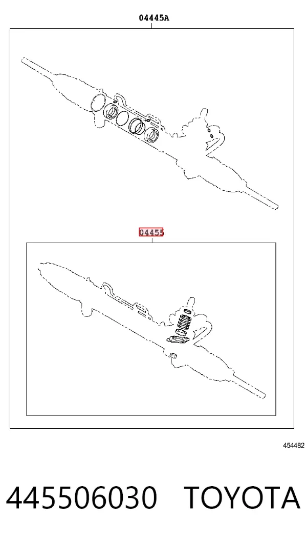 Ремкомплект рульової рейки 445506030 Toyota