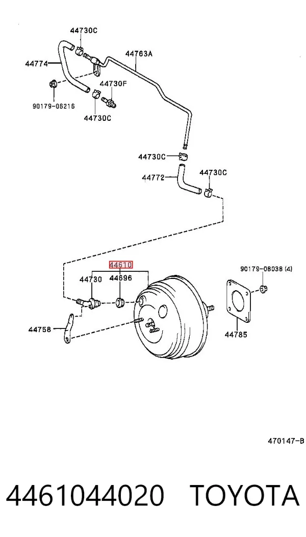 Підсилювач гальм 4461044020 Toyota