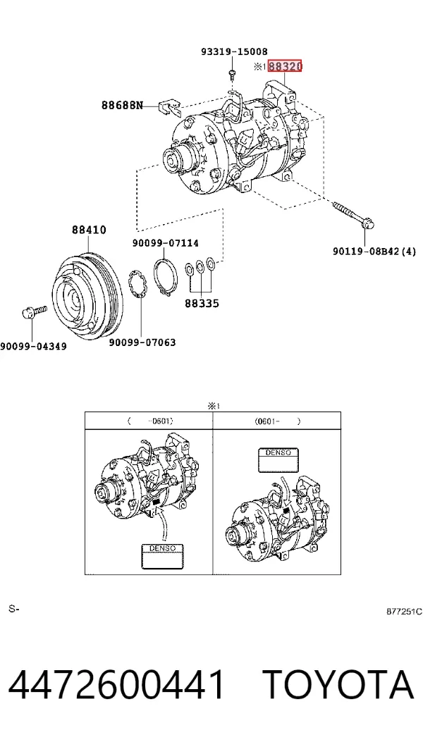 Компресор кондиціонера 4472600985 Denso