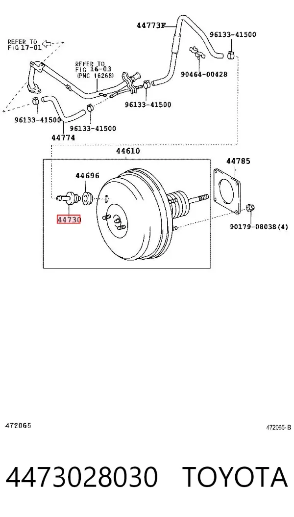 Ремкомплект гальмівного циліндру 4473028030 Toyota